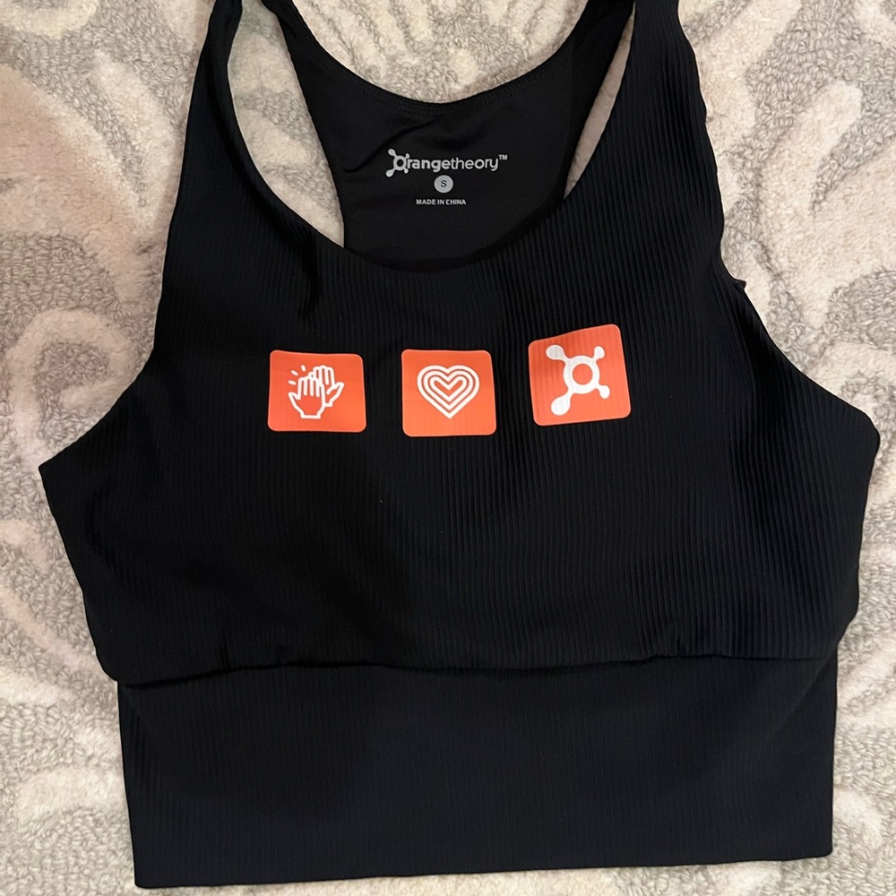 Orangetheory Black and Orange Workout Sports Bra/Tank